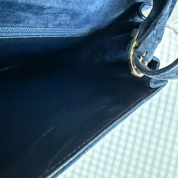 Bally vintage blue suede Crossbody clutch shoulder bag - Picture 13 of 17